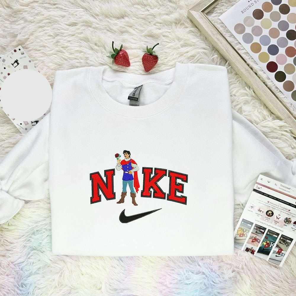 Prince Florian From Snow White Embroidered Shirt Disney Characters Embroidered Hoodie