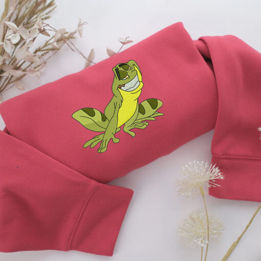 Prince Naveen Frog Embroidery, Disneyland Embroidered Sweatshirt, Movie Disney Inspired, Best Gifts Idea For Him Her - Image 4