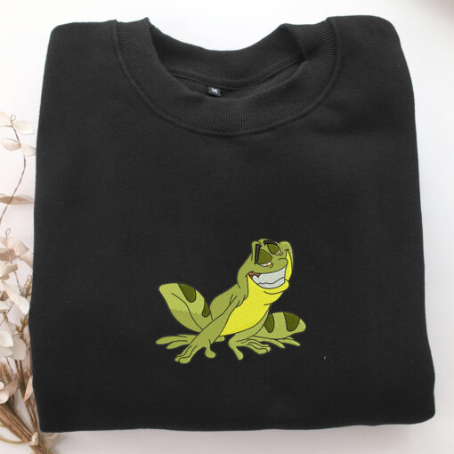 Prince Naveen Frog Embroidery, Disneyland Embroidered Sweatshirt, Movie Disney Inspired, Best Gifts Idea For Him Her - Image 5
