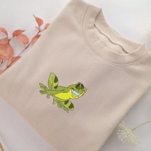 Prince Naveen Frog Embroidery, Disneyland Embroidered Sweatshirt, Movie Disney Inspired, Best Gifts Idea For Him Her
