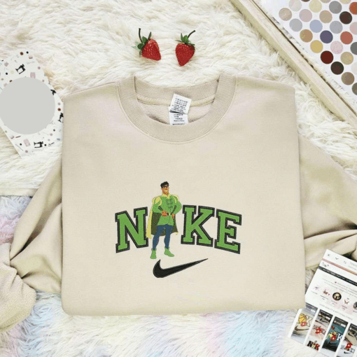 Prince Naveen From Tiana Embroidered Shirt Disney Characters Embroidered Hoodie