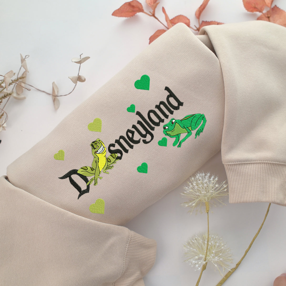 Prince Naveen & Princess Tiana Frogs Disneyland Embroidery, Disneyland Embroidered Sweatshirt, Movie Disney Inspired, Best Gifts Idea For Him Her