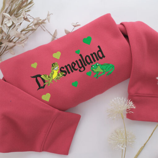 Prince Naveen & Princess Tiana Frogs Disneyland Embroidery, Disneyland Embroidered Sweatshirt, Movie Disney Inspired, Best Gifts Idea For Him Her - Image 4