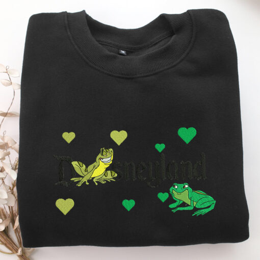 Prince Naveen & Princess Tiana Frogs Disneyland Embroidery, Disneyland Embroidered Sweatshirt, Movie Disney Inspired, Best Gifts Idea For Him Her - Image 5