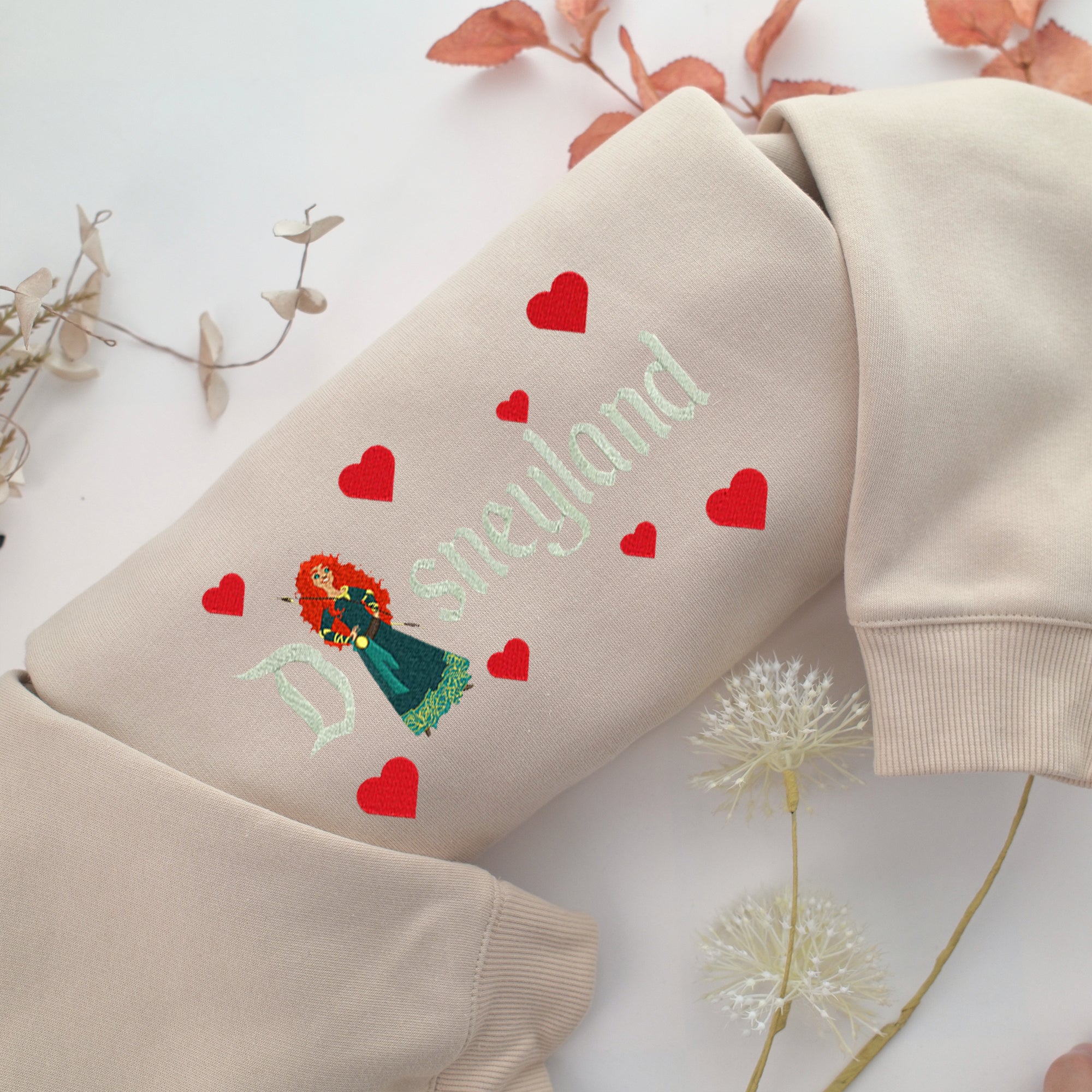 Princess Merida Disneyland Embroidery, Disneyland Embroidered Sweatshirt, Movie Disney Inspired, Best Gifts Idea For Him Her