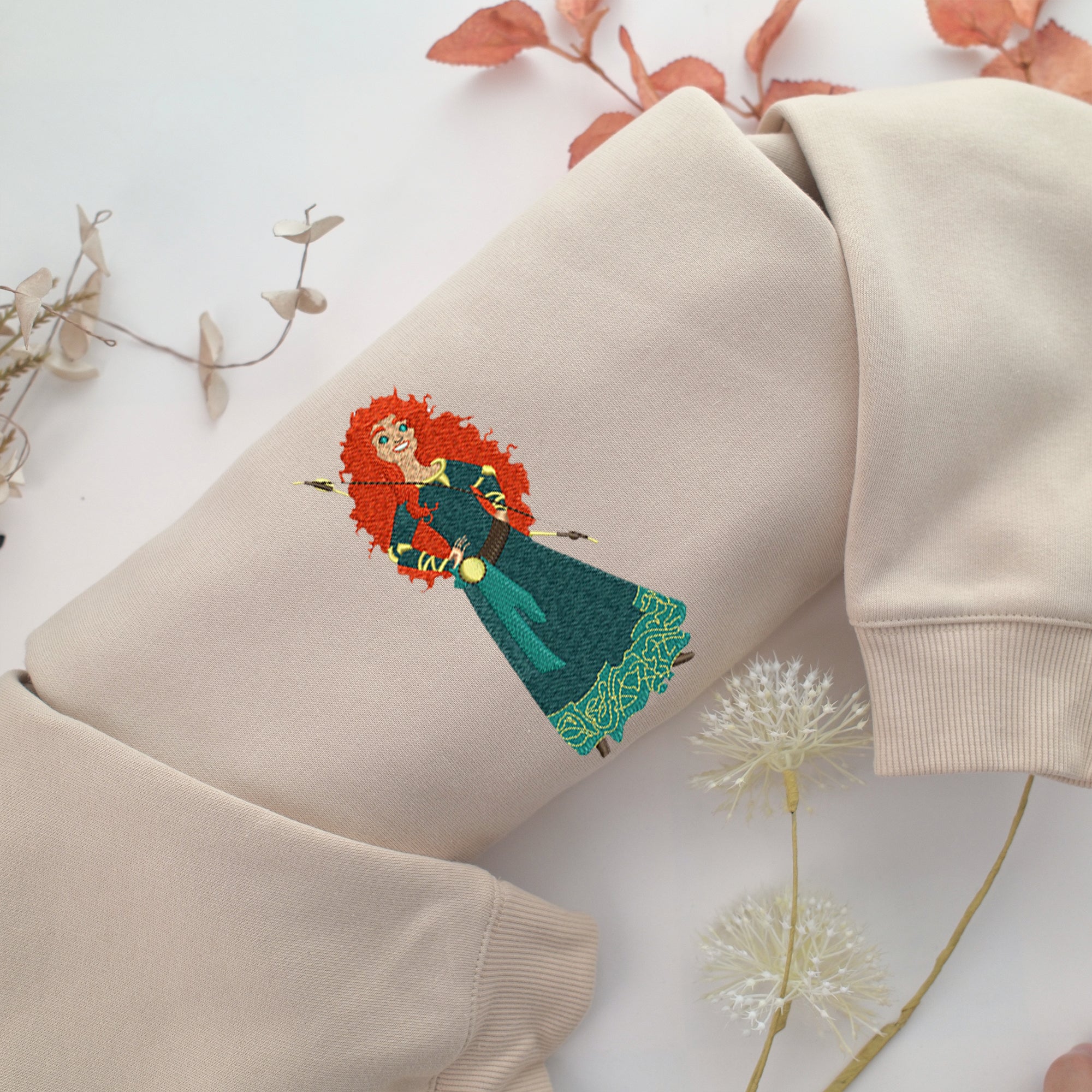 Princess Merida Embroidery, Disneyland Embroidered Sweatshirt, Movie Disney Inspired, Best Gifts Idea For Him Her