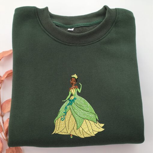Princess Tiana Embroidery, Disneyland Embroidered Sweatshirt, Movie Disney Inspired, Best Gifts Idea For Him Her
