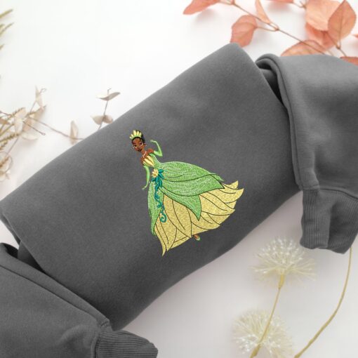 Princess Tiana Embroidery, Disneyland Embroidered Sweatshirt, Movie Disney Inspired, Best Gifts Idea For Him Her - Image 5