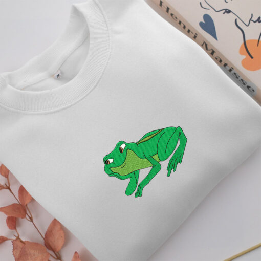 Princess Tiana Frog Embroidery, Disneyland Embroidered Sweatshirt, Movie Disney Inspired, Best Gifts Idea For Him Her - Image 2