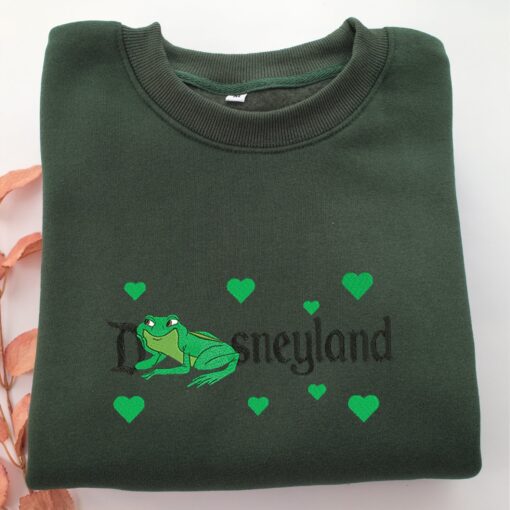 Princess Tiana Frog Embroidery, Disneyland Embroidered Sweatshirt, Movie Disney Inspired, Best Gifts Idea For Him Her - Image 3
