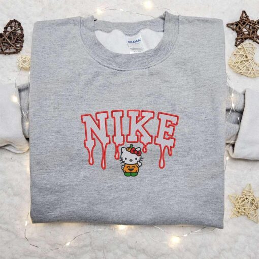 Pumpkin Hello Kitty Halloween Embroidered Shirt