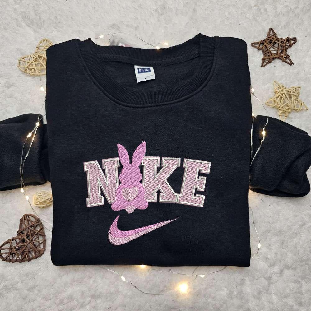 Rabbit x Nike Animal Embroidered Shirt Nike Inspired Embroidered Hoodie Custom Nike Embroidered T shirt