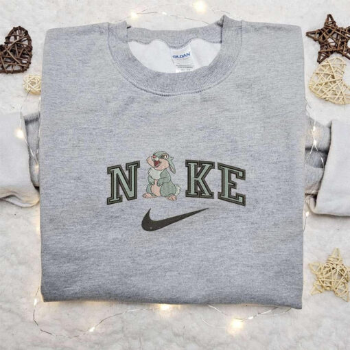 Rabbit x Nike Cartoon Embroidered Shirt Disney Characters Embroidered Sweatshirt Custom Embroidered Hoodie