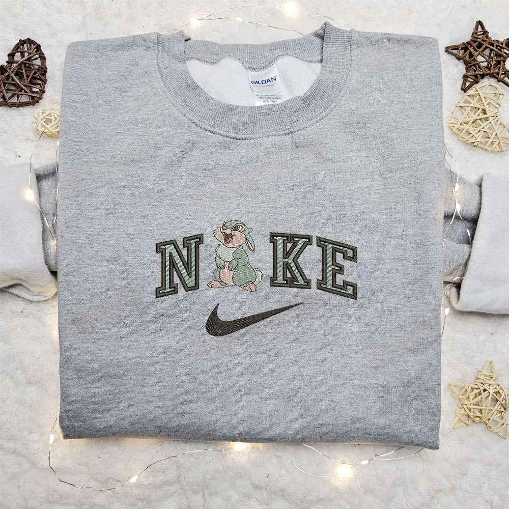 Rabbit x Nike Cartoon Embroidered Shirt Disney Characters Embroidered Sweatshirt Custom Embroidered Hoodie