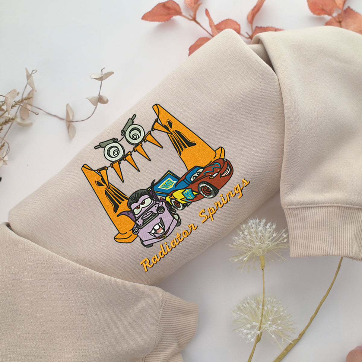 Radiators Springs Disneyland Embroidery, Disneyland Embroidered Sweatshirt, Movie Disney Inspired, Best Gifts Idea For Him Her