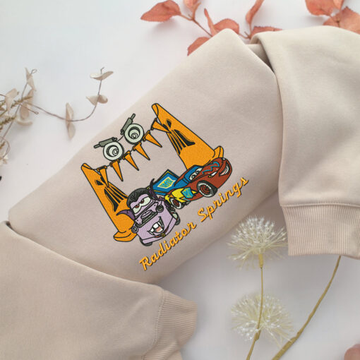 Radiators Springs Disneyland Embroidery, Disneyland Embroidered Sweatshirt, Movie Disney Inspired, Best Gifts Idea For Him Her