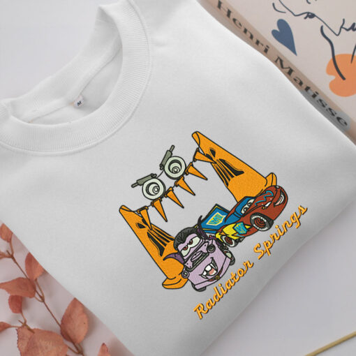 Radiators Springs Disneyland Embroidery, Disneyland Embroidered Sweatshirt, Movie Disney Inspired, Best Gifts Idea For Him Her - Image 2