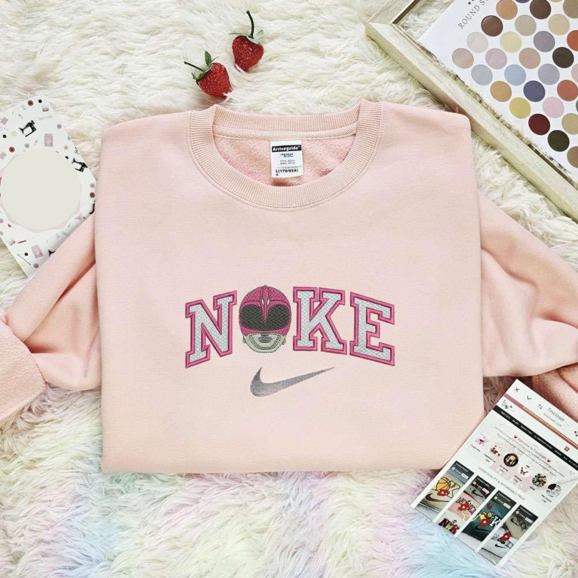 Ranger Pink Power Rangers Embroidered Shirt, Best Gift For Fans