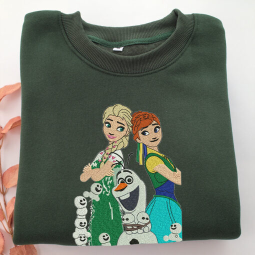 Rapunzel and Olaf Embroidery, Disneyland Embroidered Sweatshirt, Movie Disney Inspired, Best Gifts Idea For Him Her - Image 3