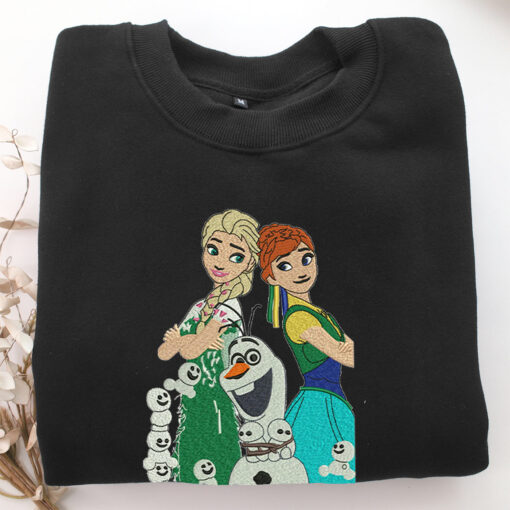 Rapunzel and Olaf Embroidery, Disneyland Embroidered Sweatshirt, Movie Disney Inspired, Best Gifts Idea For Him Her - Image 5