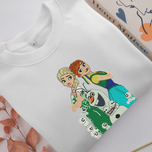 Rapunzel and Olaf Embroidery, Disneyland Embroidered Sweatshirt, Movie Disney Inspired, Best Gifts Idea For Him Her - Image 2