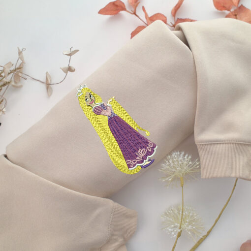 Rapunzel v2 Embroidery, Disneyland Embroidered Sweatshirt, Movie Disney Inspired, Best Gifts Idea For Him Her