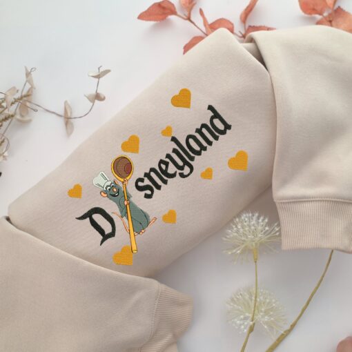 Ratatouille Disneyland Embroidery, Disneyland Embroidered Sweatshirt, Movie Disney Inspired, Best Gifts Idea For Him Her