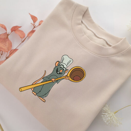 Ratatouille Embroidery, Disneyland Embroidered Sweatshirt, Movie Disney Inspired, Best Gifts Idea For Him Her
