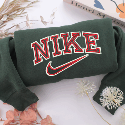 Red Nike Nike Embroidered Sweatshirt, Nike Movie Inspired, Best Gifts Idea For Him Her - Image 3