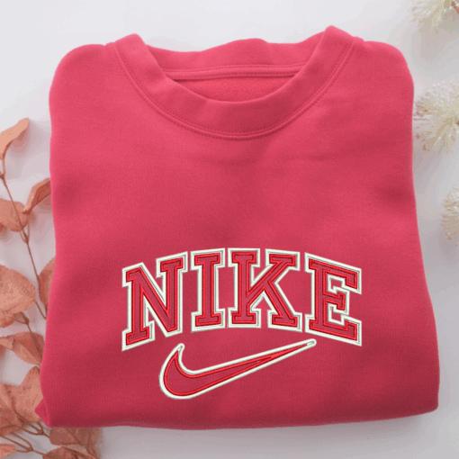 Red Nike Nike Embroidered Sweatshirt, Nike Movie Inspired, Best Gifts Idea For Him Her - Image 5
