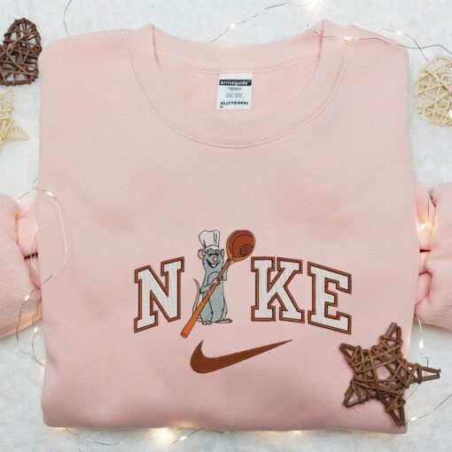 Remy X Nike Cartoon Embroidered Sweatshirt Disney Characters Embroidered T Shirt Best Gift Ideas For Family