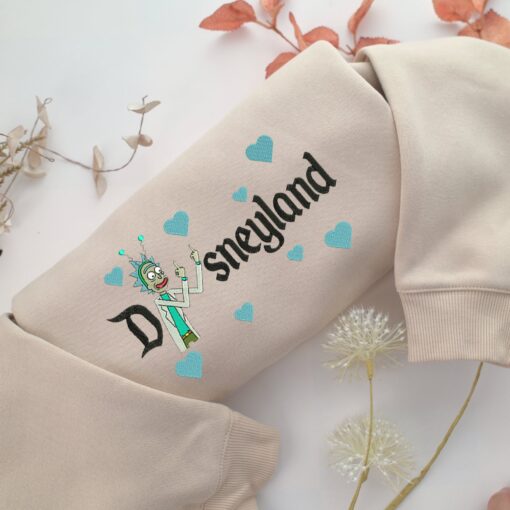 Rick Sanchez Disneyland Embroidery, Disneyland Embroidered Sweatshirt, Movie Disney Inspired, Best Gifts Idea For Him Her