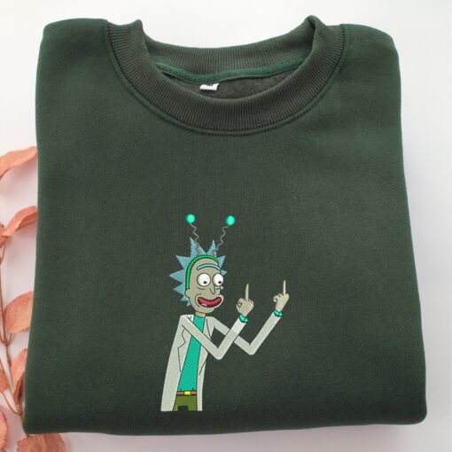 Rick Sanchez Embroidery, Disneyland Embroidered Sweatshirt, Movie Disney Inspired, Best Gifts Idea For Him Her - Image 3