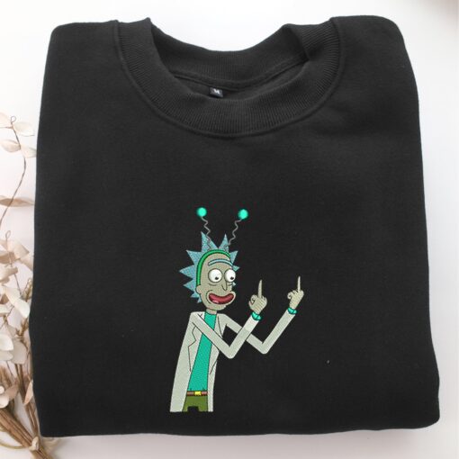 Rick Sanchez Embroidery, Disneyland Embroidered Sweatshirt, Movie Disney Inspired, Best Gifts Idea For Him Her - Image 5