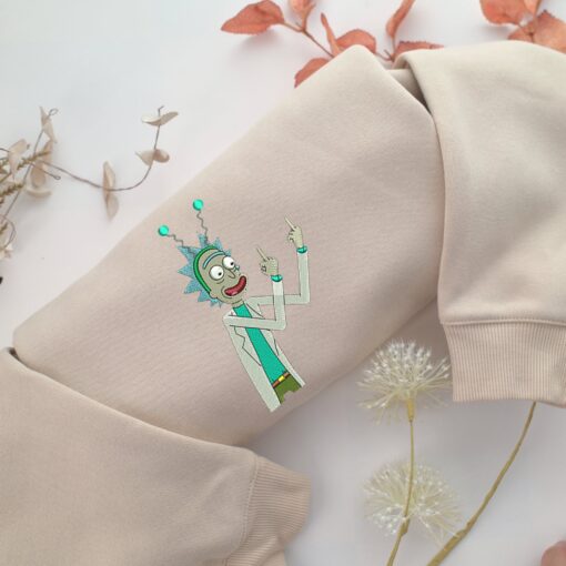 Rick Sanchez Embroidery, Disneyland Embroidered Sweatshirt, Movie Disney Inspired, Best Gifts Idea For Him Her