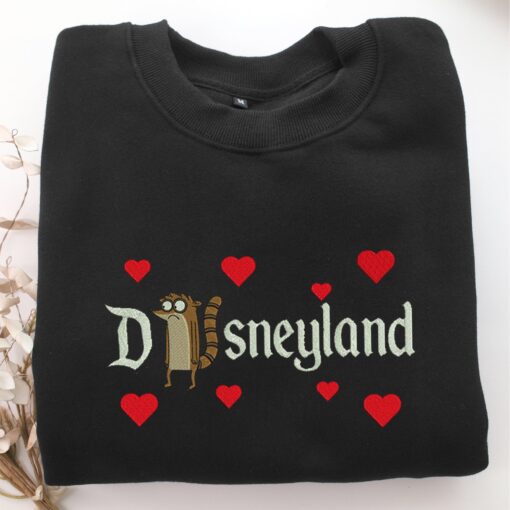 Rigby Disneyland Embroidery, Disneyland Embroidered Sweatshirt, Movie Disney Inspired, Best Gifts Idea For Him Her - Image 5