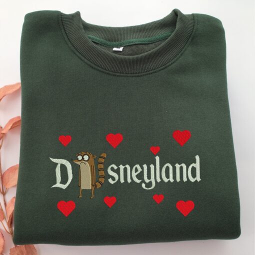 Rigby Disneyland Embroidery, Disneyland Embroidered Sweatshirt, Movie Disney Inspired, Best Gifts Idea For Him Her - Image 3