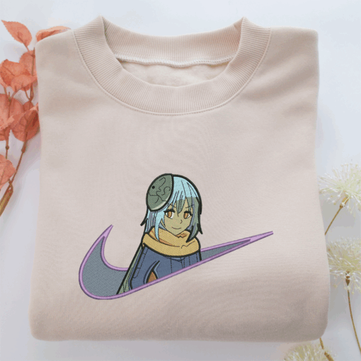 Rimuru Tempest Swoosh Nike Embroidered Sweatshirt, Nike Movie Inspired, Best Gifts Idea For Him Her