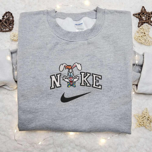 Roger Rabbit X Nike Cartoon Embroidered Sweatshirt Disney Characters Embroidered Shirt Best Gift Ideas For Family