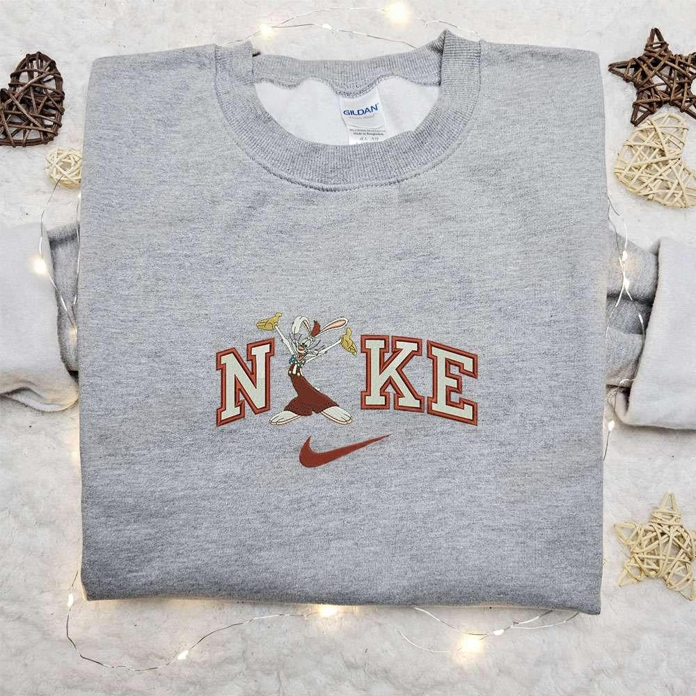 Roger Rabbit x Nike Embroidered Sweatshirt Alice In Wonderland Disney Embroidered Shirt Best Gift Ideas