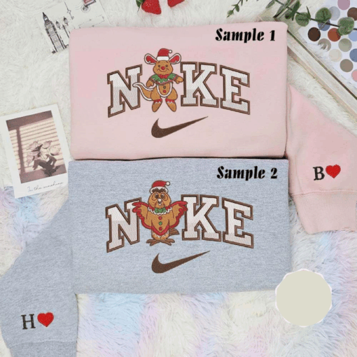 Roo And Owl Gingerbread Pooh Team Christmas Embroidered Couples Shirts