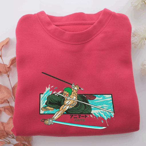 Roronoa Zoro Nike Embroidered Sweatshirt, Nike Movie Inspired, Best Gifts Idea For Him Her - Image 5