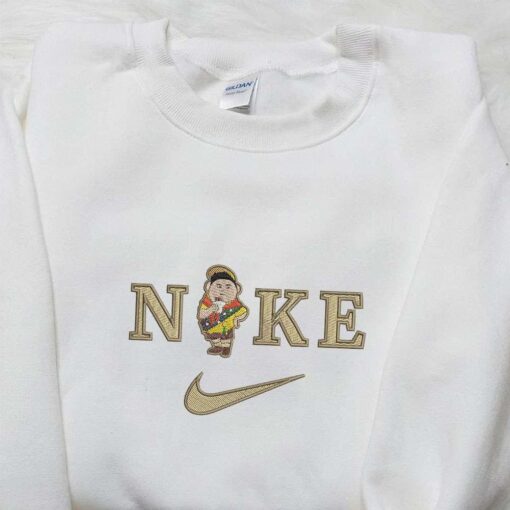 Russel X Nike Swoosh Embroidered Shirt Disney Pixar Up Embroidered Hoodie Nike Inspired Embroidered Sweatshirt