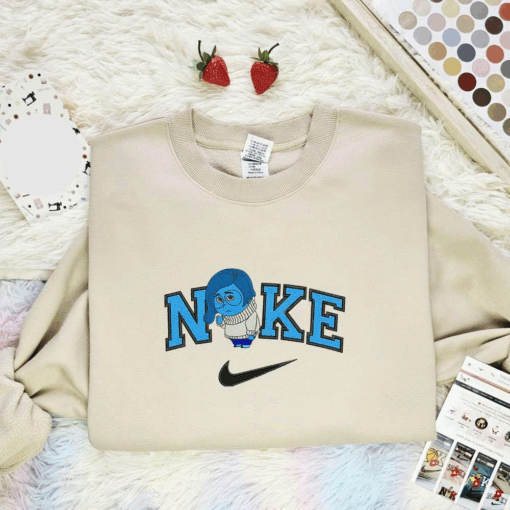 Sadness Inside Out Embroidered Shirt Disney Characters Embroidered Hoodie