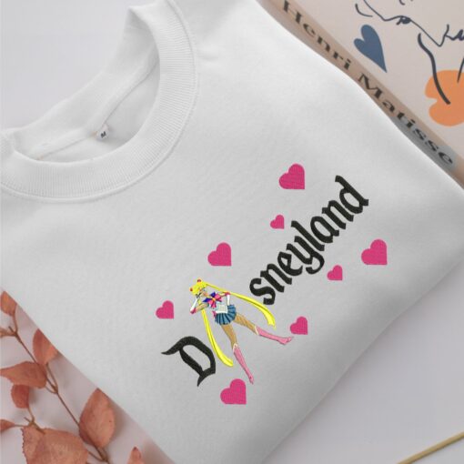 Sailor Moon Disneyland Embroidery, Disneyland Embroidered Sweatshirt, Movie Disney Inspired, Best Gifts Idea For Him Her - Image 2