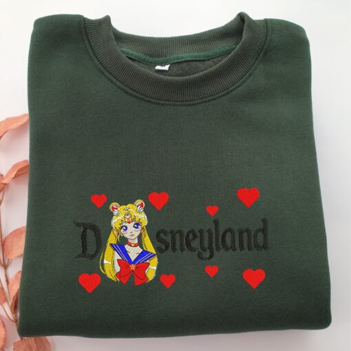 Sailor Moon Half Disneyland Embroidery, Disneyland Embroidered Sweatshirt, Movie Disney Inspired, Best Gifts Idea For Him Her - Image 3