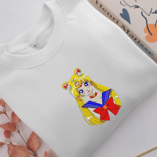Sailor Moon Half Embroidery, Disneyland Embroidered Sweatshirt, Movie Disney Inspired, Best Gifts Idea For Him Her - Image 2