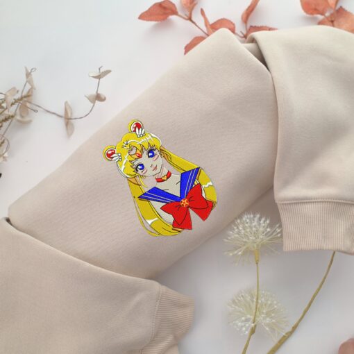 Sailor Moon Half Embroidery, Disneyland Embroidered Sweatshirt, Movie Disney Inspired, Best Gifts Idea For Him Her