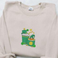 Saint Patricks Coffee Drinks Embroidered Shirt Saint Patricks Day Embroidered Hoodie Best Holiday Gift Ideas