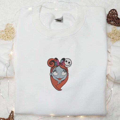 Sally Embroidered Shirt The Nightmare Before Christmas Characters Embroidered T shirt Cool Halloween Embroidered Shirt